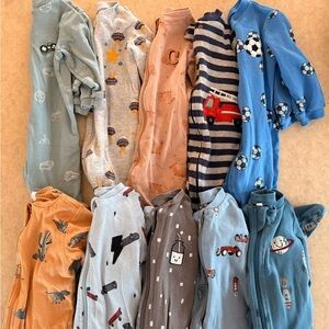 Mixed Baby Footed Pajama Bundle - Multi Color Prints